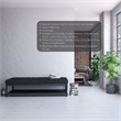 Eden Home Farmhouse Rectangular Fabric and Wood Coffee Table in Black Finish