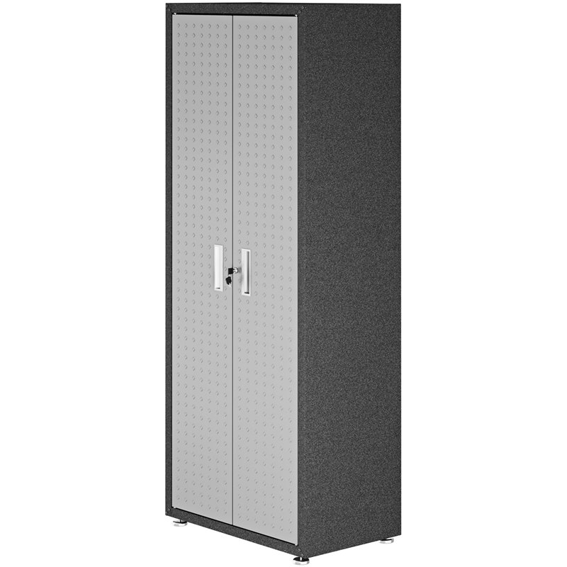 Eden Home Contemporary 2-Door Metal Garage Cabinet in Gray Finish