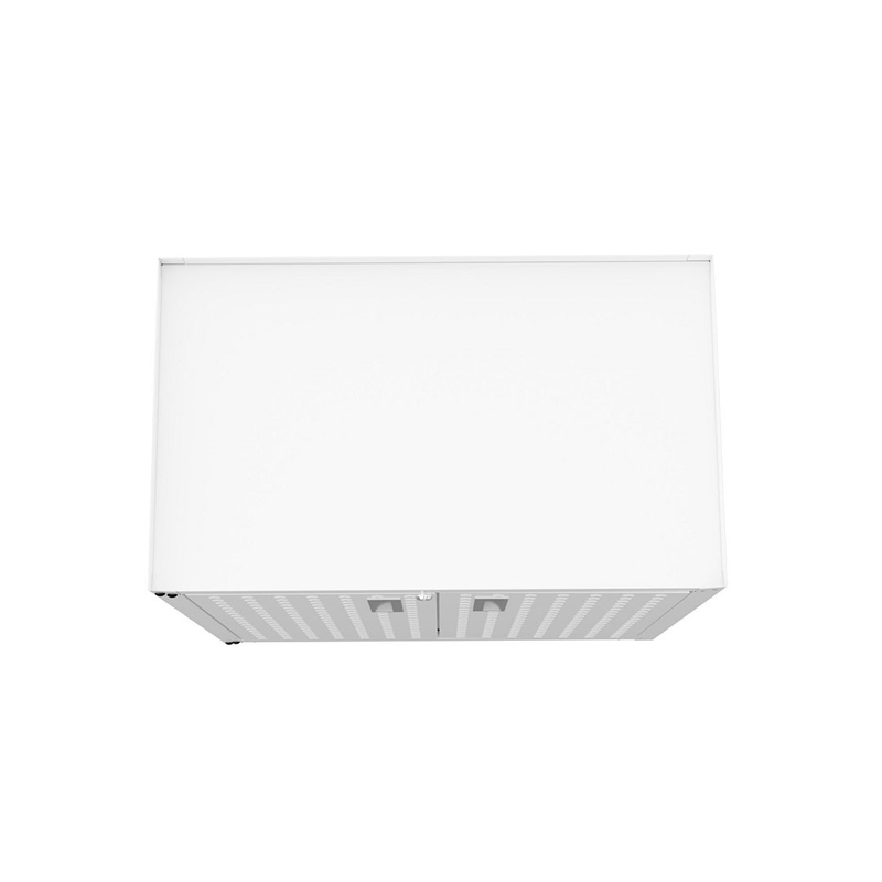Eden Home Modern Metal Mobile Garage Cabinet with Shelves in White