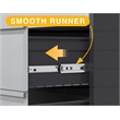 GangMei Three Drawers Metal Garage Storage Cabinet with Wheels in Gray