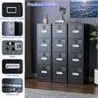 Gangmei 4 Drawer Vertical File Cabinet Metal Office Files Storage Cabinet