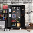 GangMei Broom Closet Storage Cabinet in Black