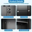GangMei Broom Closet Storage Cabinet in Black