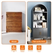 Metal Arched Bookcase 5-Tier Arched Bookcase with Doors