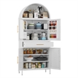 Pantry Cabinet with Adjustable Shelves and Drawer with 2 Doors for Kitchen