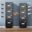 4 Drawer File Cabinet with Lock and Wheels