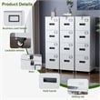 4 Drawer Filing Cabinet with Wheels  Lockable Metal File Cabinet with Name Card