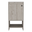 FM FURNITURE Chariot Modern Metal Free Standing Vanity Cabinet in Light Gray