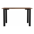 FM FURNITURE Marrakech Modern Wood Office Desk with Four Steel Legs in Mahogany