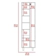 FM FURNITURE Norway 5-Shelf Engineered Wood Pantry in Light Gray/White