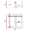 FM FURNITURE Perseus 2-Shelf Engineered Wood Cabinet Set in Light Gray