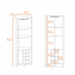 FM FURNITURE Bouvet Corner Bar Cabinet Engineered Wood Macadamia