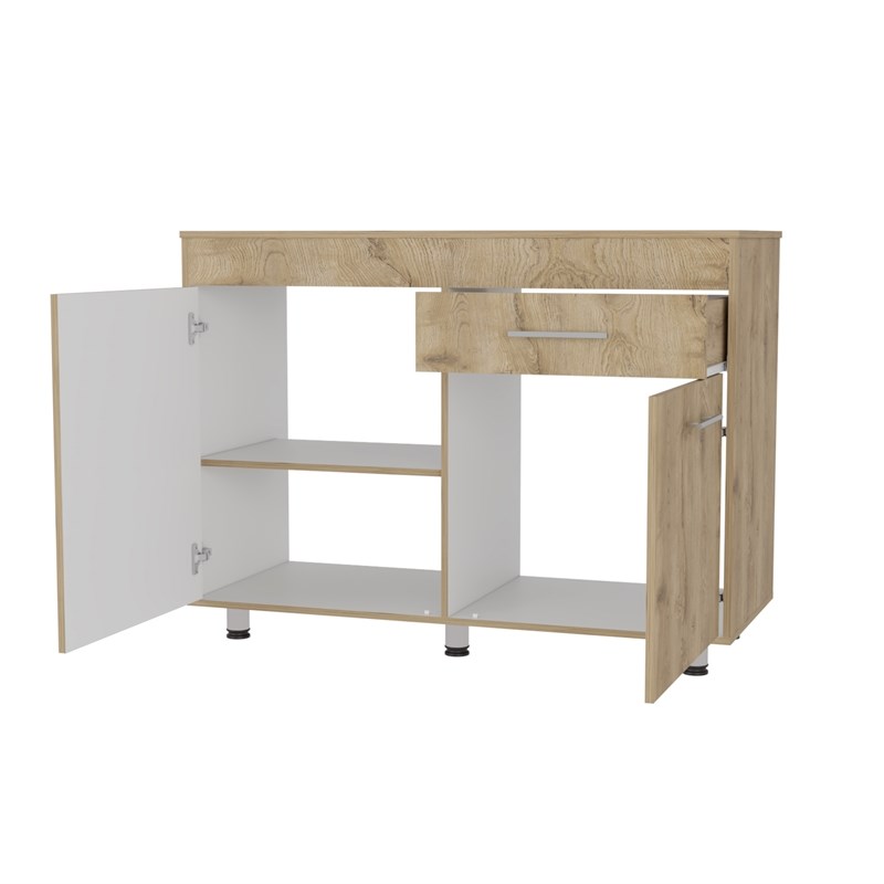 FM FURNITURE Saturn Utility Base Cabinet Engineered Wood Macadamia