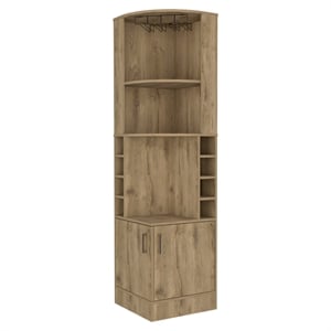 FM FURNITURE Seattle Corner Bar Cabinet Macadamia (beige) Engineered Wood