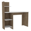 FM FURNITURE Tecoa Writing Desk with Three Shelves Engineered Wood Brown
