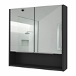 FM FURNITURE Ozark Medicine Cabinet Black Color Engineered Wood