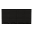 FM FURNITURE Sitka Wall Cabinet with Four Doors Engineered Wood Black