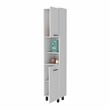 FM FURNITURE Sheffield Two Door Pantry Cabinet Engineered Wood White