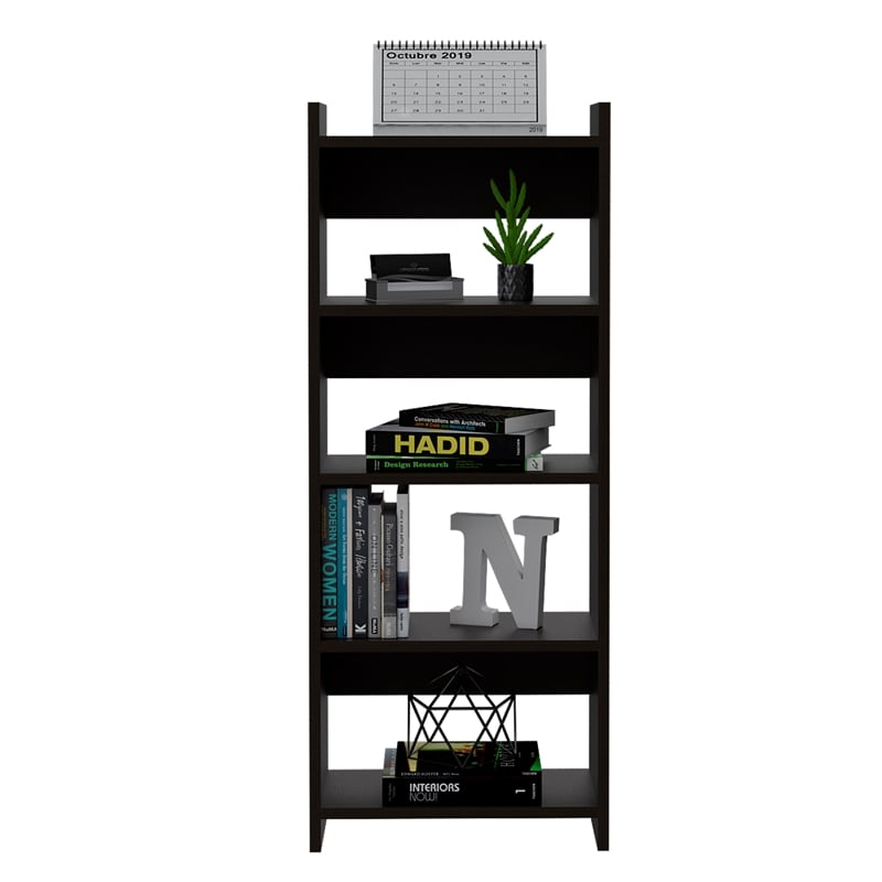FM FURNITURE Plano Two Piece Home office Set Black Engineered Wood
