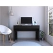 FM FURNITURE Tampa 2-Drawer Engineered Wood Writing Computer Desk in Black