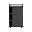FM FURNITURE Britannica 2-Piece Engineered Wood Living Room Set in Black