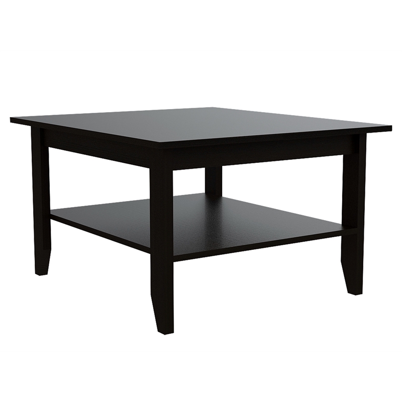 FM FURNITURE Britannica 2-Piece Engineered Wood Living Room Set in Black