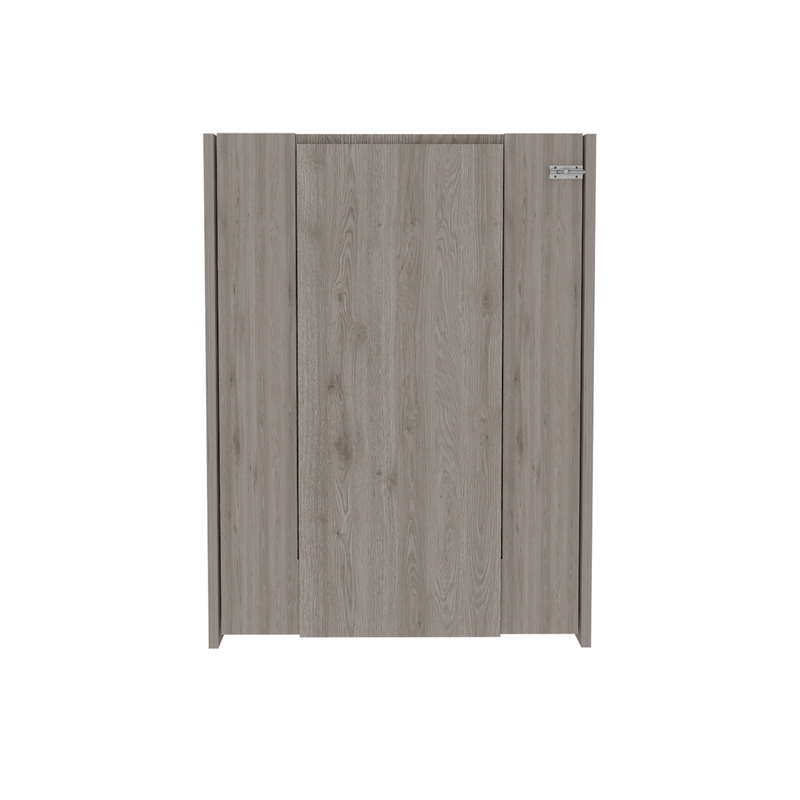 FM FURNITURE Dalton 7-Shelf Modern Engineered Wood Foldable Table in Light Gray