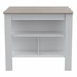FM FURNITURE Ontario 2-Piece Modern Engineered Wood Kitchen Set in White/Gray