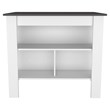 FM FURNITURE Nashville 2-Piece Modern Engineered Wood Kitchen Set in White/Onyx