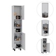 FM FURNITURE Nashville 2-Piece Modern Engineered Wood Kitchen Set in White/Onyx