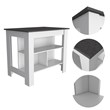 FM FURNITURE Nashville 2-Piece Modern Engineered Wood Kitchen Set in White/Onyx