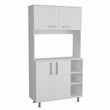 FM FURNITURE Wenden 2-Piece Modern Engineered Wood Kitchen Set in White/Oak