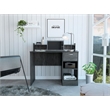 FM FURNITURE Charlette Computer Desk with Two Shelves Engineered Wood Gray