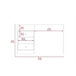 FM FURNITURE Naples Computer Desk Three Drawers Engineered Wood Gray