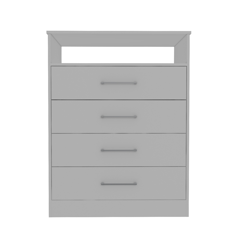 FM FURNITURE  Midval 2 Piece Bedroom Set White Engineered Wood