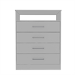 FM FURNITURE  Midval 2 Piece Bedroom Set White Engineered Wood