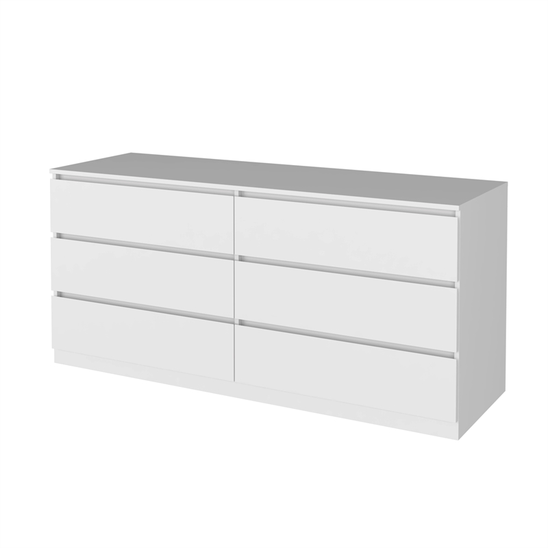 FM FURNITURE  Wyoming 2 Piece Bedroom Set White Engineered Wood