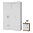 FM FURNITURE  Elirya 2 Piece Bedroom Set Multi-Color Engineered Wood