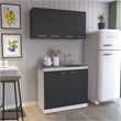 FM FURNITURE  Aztec 2 Piece Kitchen Set Multi-Color Engineered Wood