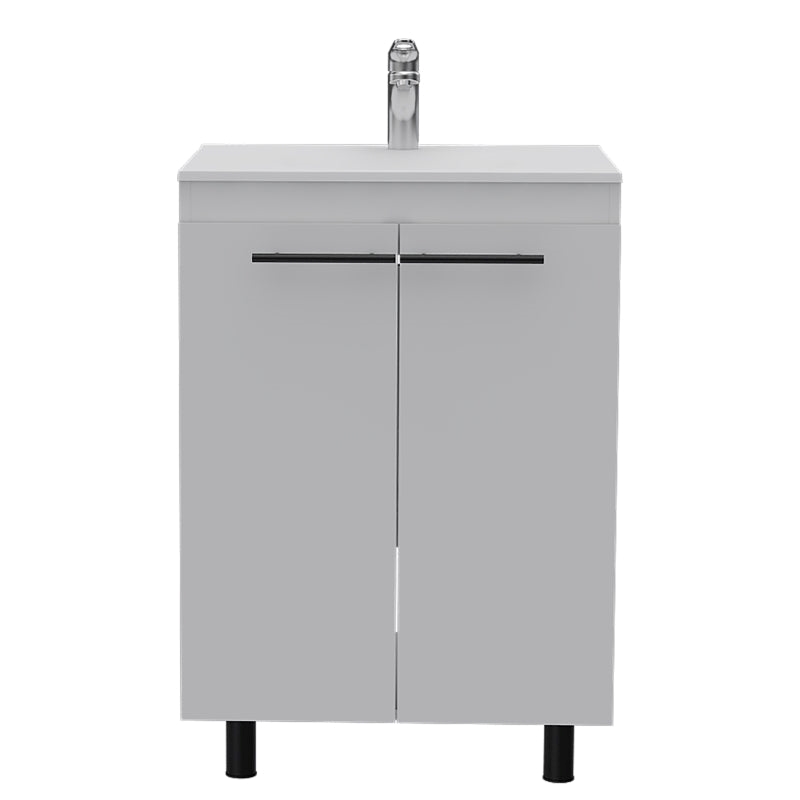 FM FURNITURE Cowen 2 Piece Bathroom Set White Engineered Wood