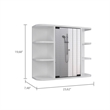 FM FURNITURE Cowen 2 Piece Bathroom Set White Engineered Wood