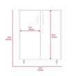 FM FURNITURE Keene 6 Piece Garage Set Black Engineered Wood