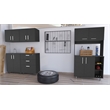 FM FURNITURE Dorset 5 Piece Garage Set Black Engineered Wood