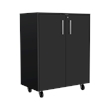 FM FURNITURE Abilene 7 Piece Garage Set Black Engineered Wood