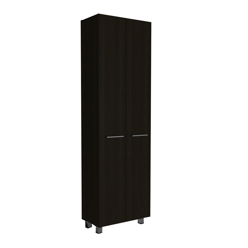 FM FURNITURE Abilene 7 Piece Garage Set Black Engineered Wood