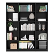 FM FURNITURE Tatum 3 Piece Living Room Set Black Engineered Wood