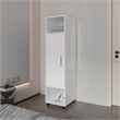 FM FURNITURE Summit Engineered Wood and Melamine with Mirror-Door Wardrobe White