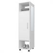 FM FURNITURE Summit Engineered Wood and Melamine with Mirror-Door Wardrobe White