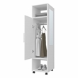 FM FURNITURE Summit Engineered Wood and Melamine with Mirror-Door Wardrobe White