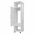 FM FURNITURE Summit Engineered Wood and Melamine with Mirror-Door Wardrobe White